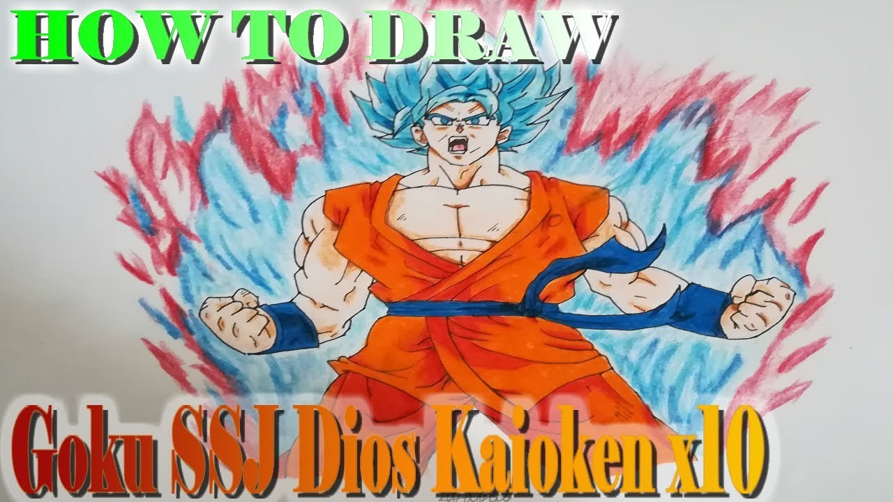 Como Dibujar A Goku Ssj Dios Kaioken How To Draw Goku Ssj God Kaioken Reverasite