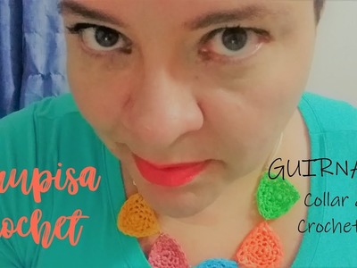 GUIRNALDA: Collar reciclado a crochet