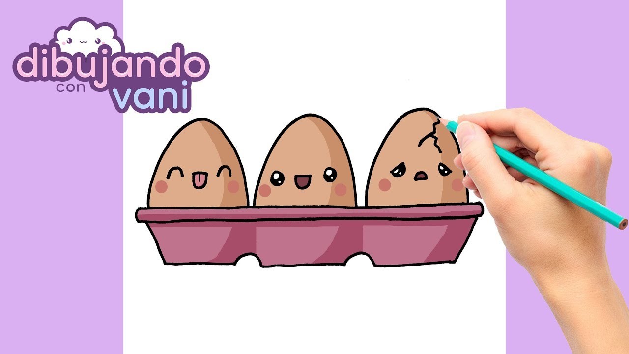 COMO DIBUJAR HUEVOS KAWAII DIBUJOS IMAGENES FACILES ANIME How To