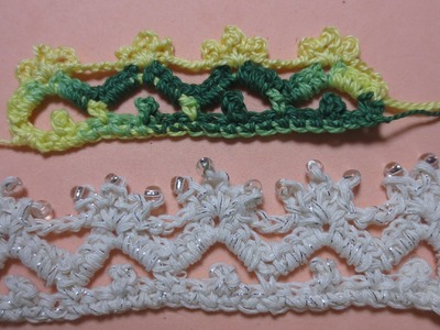 Bordes con cuentas Crochet