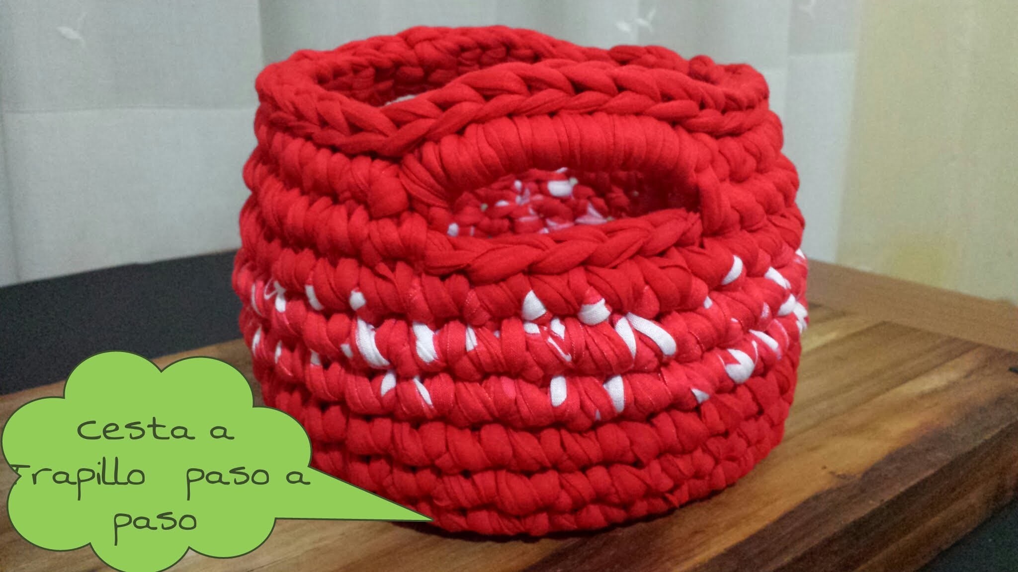 Cesta Roja a Crochet !! TUTORIAL ¡¡
