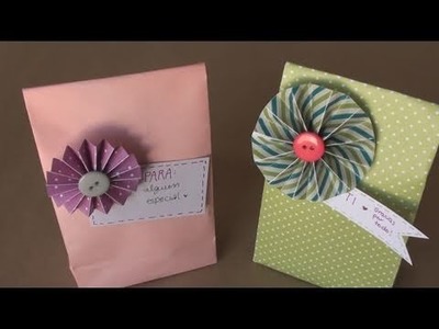 Como hacer bolsa para regalo. DIY paper gift bag