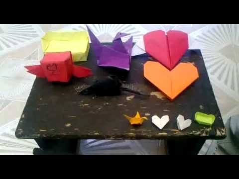Como hacer varias figuras de papel ,origami