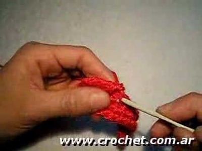 Como tejer el Punto Cangrejo en tejido crochet, tutorial paso a paso.