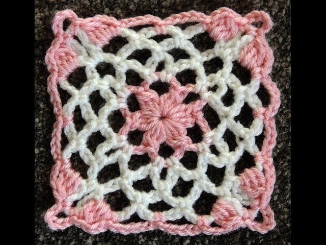 Crochet : Motivo Cuadrado # 2