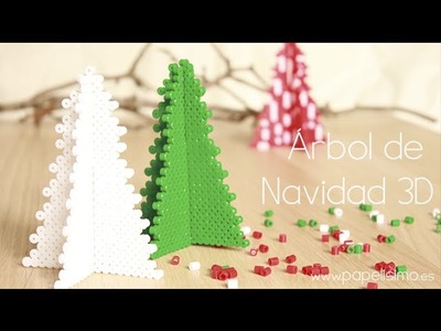 Diseños hama beads de Navidad 2014 Árbol Navidad 3D