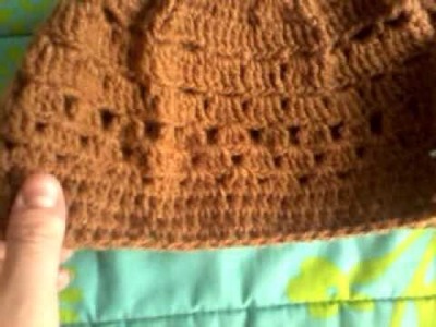 Gorro crochet café