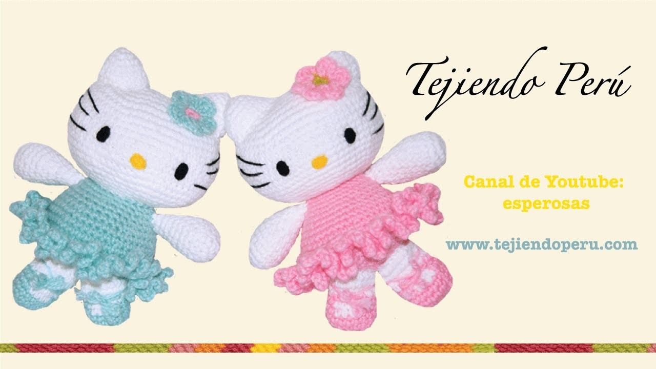 Hello Kitty tejida a crochet (amigurumi)  Parte 4: piernas