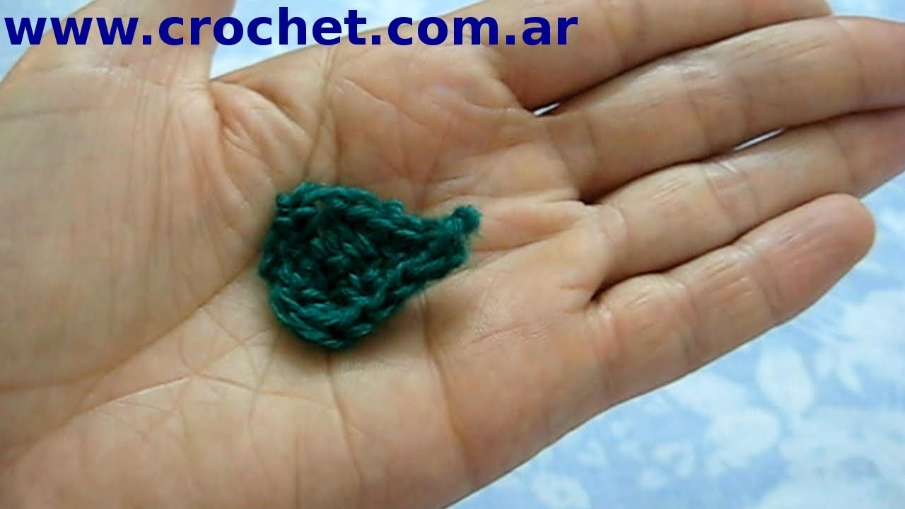 Hoja N° 2 en tejido crochet tutorial paso a paso.