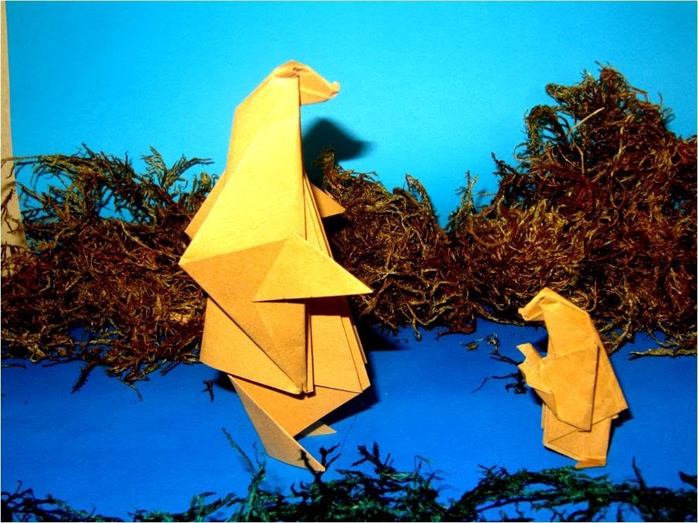 Manualidades con papel oso de origami