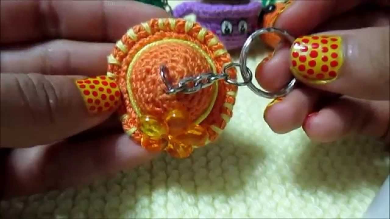 Mini llaveros tejidas en crochet #1