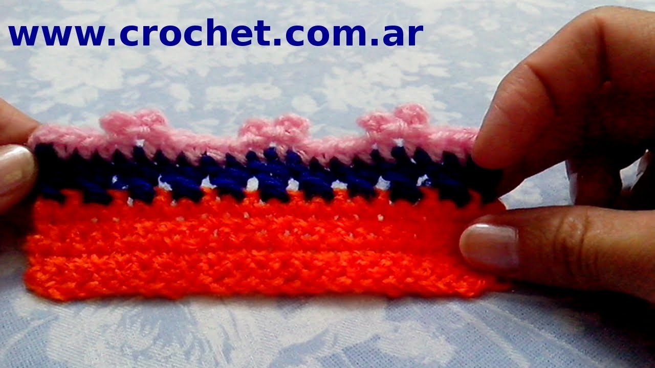 Puntilla N° 63 en tejido crochet tutorial paso a paso.