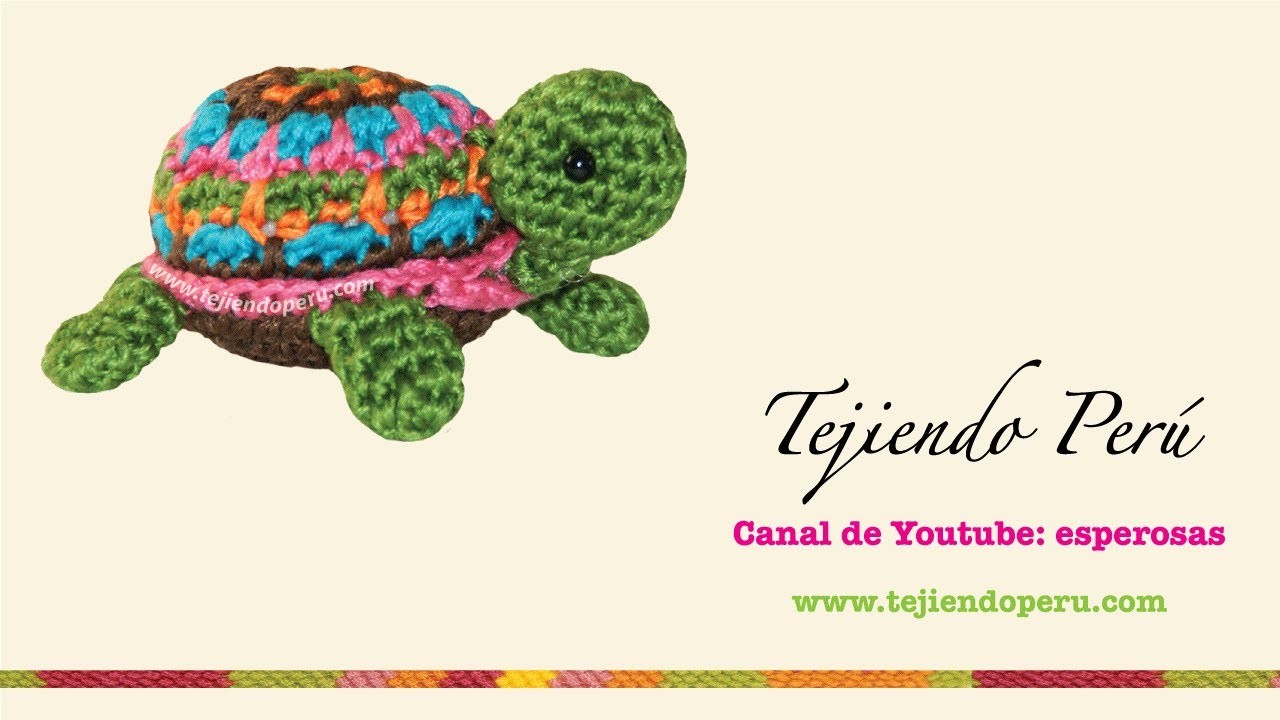 Tortuga pequeñita tejida a crochet (amigurumi little turtle)
