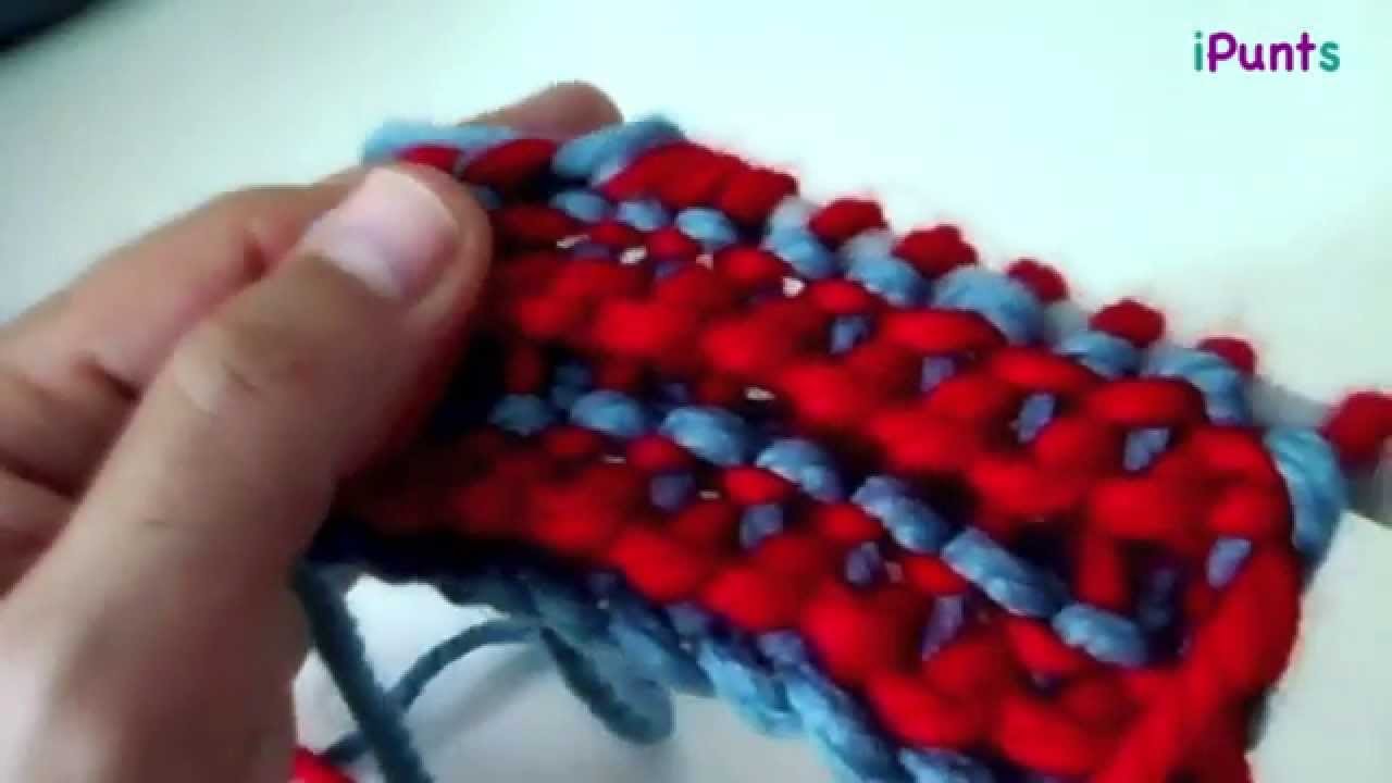 Tutorial crochet tunecino (dos colores) reversible paso a paso