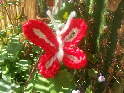 Tutorial  mariposa basica y facil 2 crochet.ganchillo