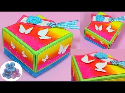 Como Hacer una Caja DIY *How to Boxes* Origami Hacer Cajas Decoradas Scrap Gift Box Pintura Facil