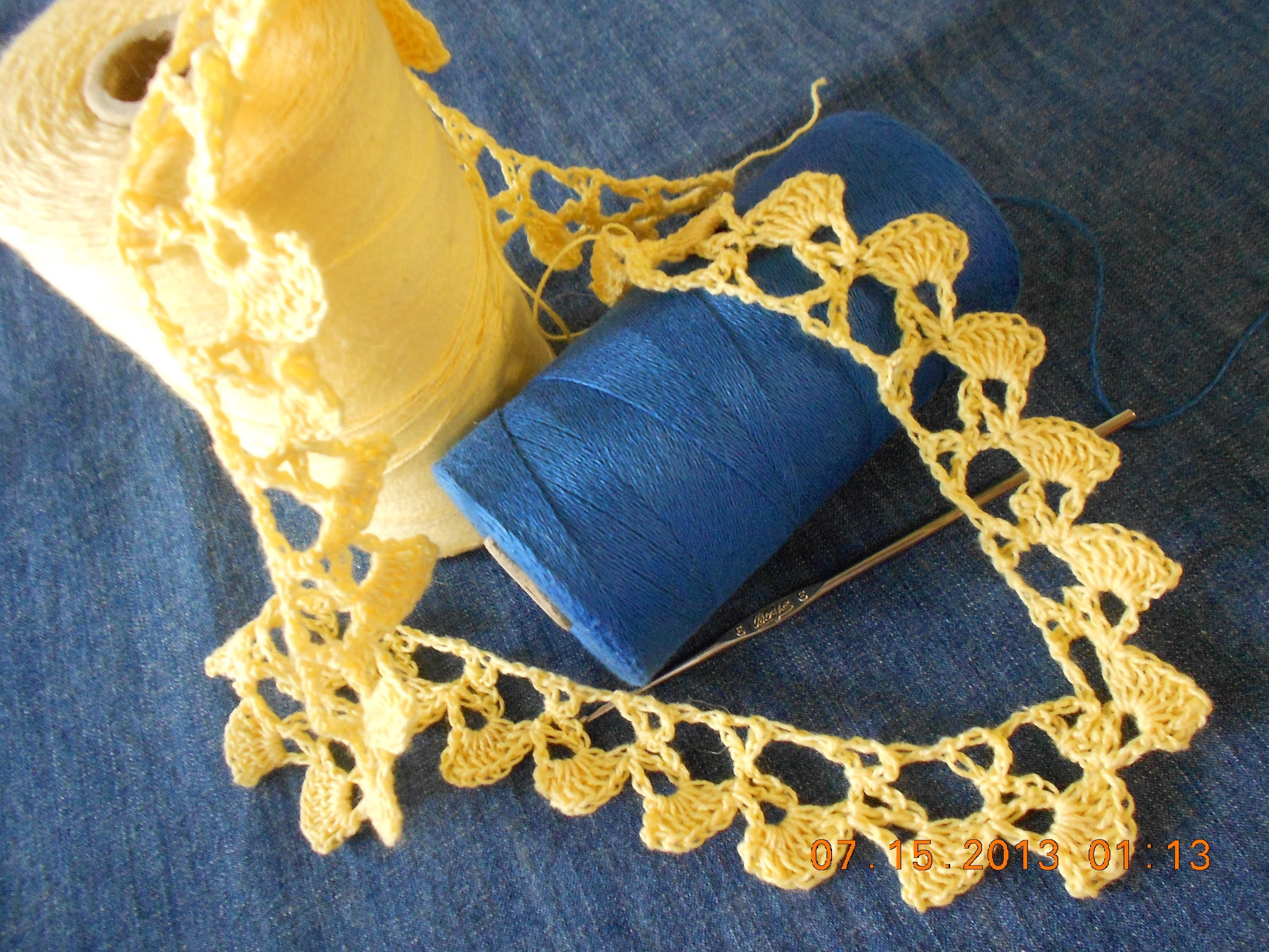 Crochet Orilla  Abanicos Pequeños