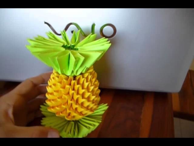 Origami Piña 3D