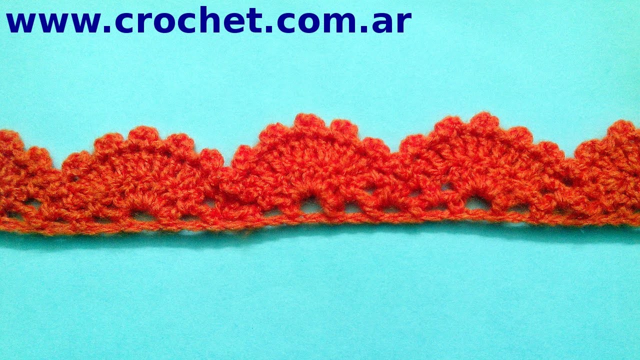Puntilla N° 13 en tejido crochet tutorial paso a paso.