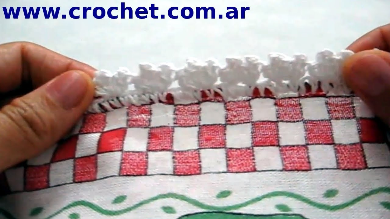 Puntilla N° 3 en tejido crochet tutorial paso a paso.