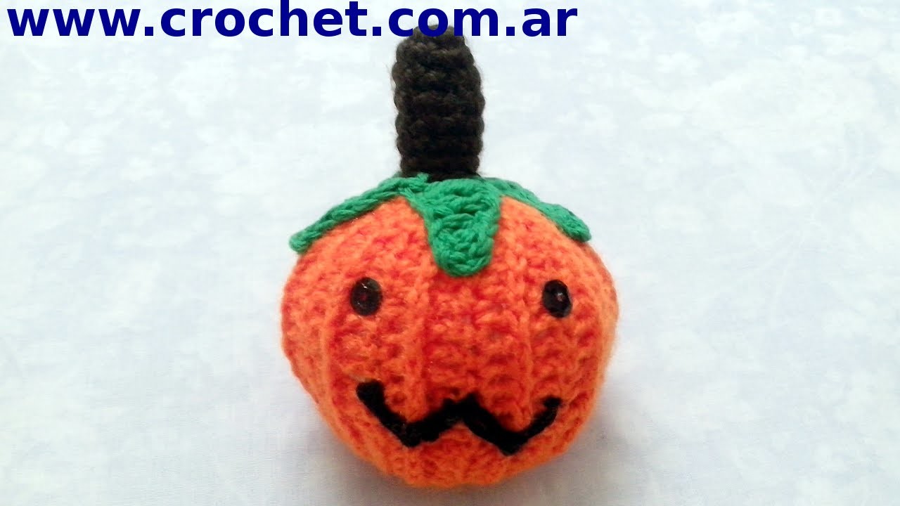 Calabaza Halloween en tejido crochet tutorial paso a paso.