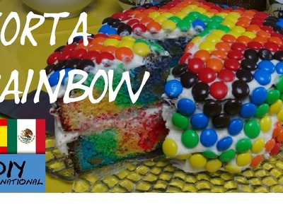 CÓMO HACER UNA TORTA RAINBOW - TUTORIAL EN ESPAÑOL - DIY