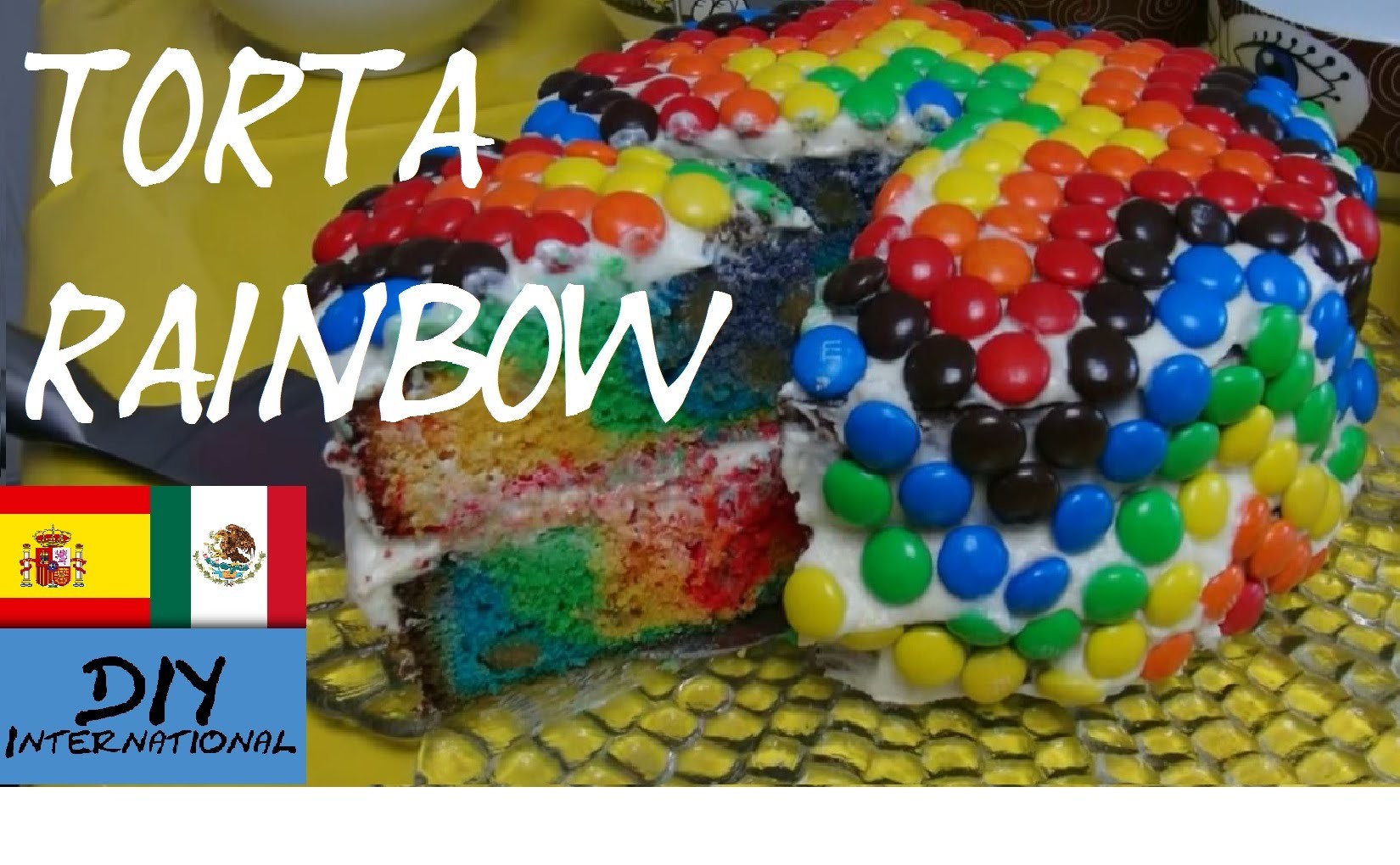 CÓMO HACER UNA TORTA RAINBOW - TUTORIAL EN ESPAÑOL - DIY
