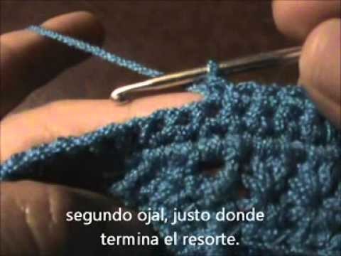 Cómo tejer un suéter para dama a gancho o crochet. Parte 7. (Ojales y cuello).