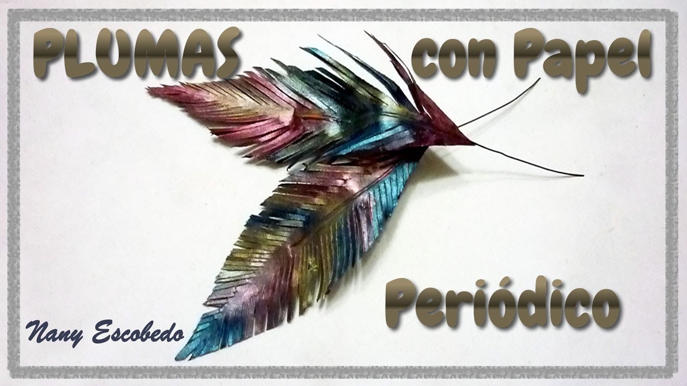 PLUMAS CON PAPEL PERIÓDICO (FEATHERS WITH NEWSPAPER)