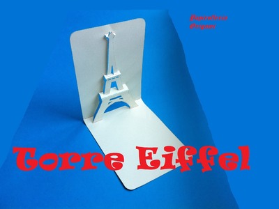 Pop Up. Manualidades. Torre Eiffel tarjeta, Card 3D.