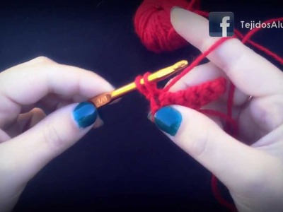"Punto medio" o "punto simple" a Crochet - Tutorial Tejidos Alun