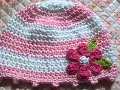 Gorros lindos para niñas tejidos a crochet