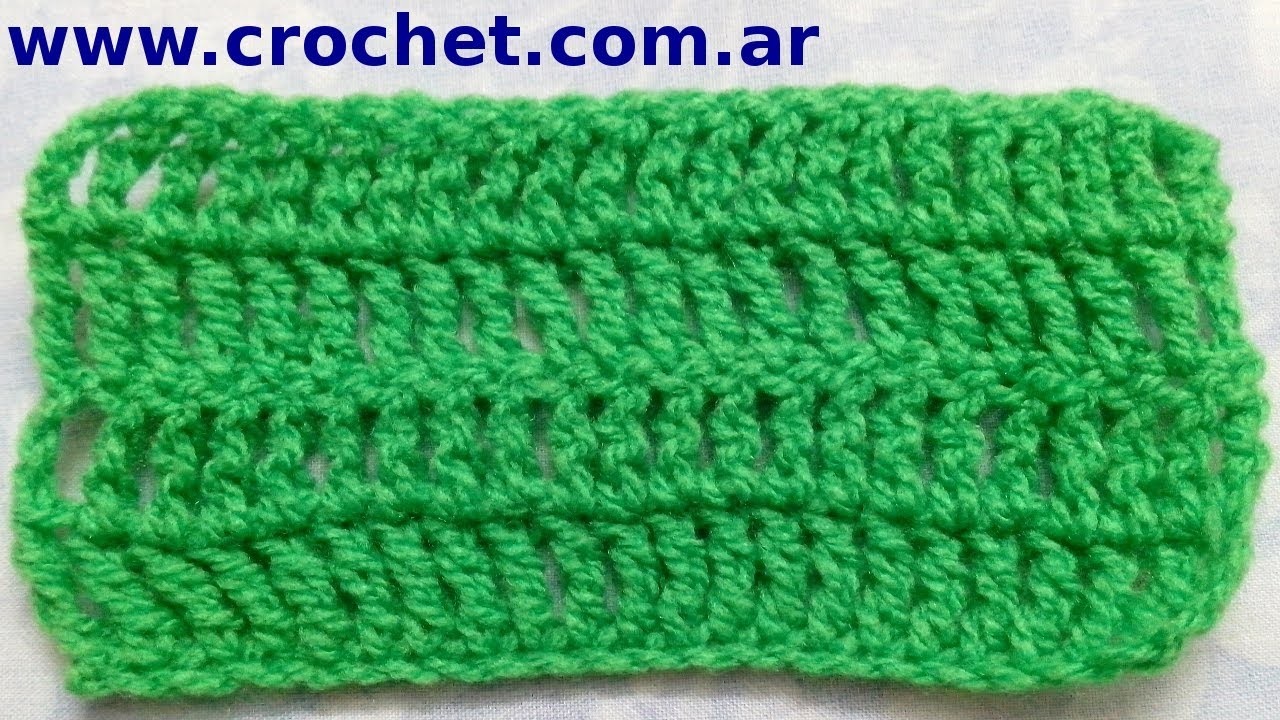 Punto Alto Doble en tejido crochet tutorial paso a paso.