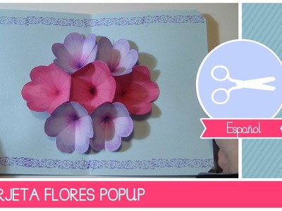 Tarjeta de felicitación DIA DE LAS MADRES con Flores Pop-Up 3D (Manualidad DIY))
