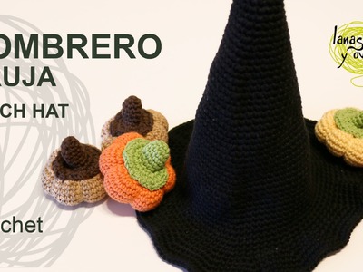 Tutorial Sombrero Bruja Crocheto o Ganchillo  Halloween