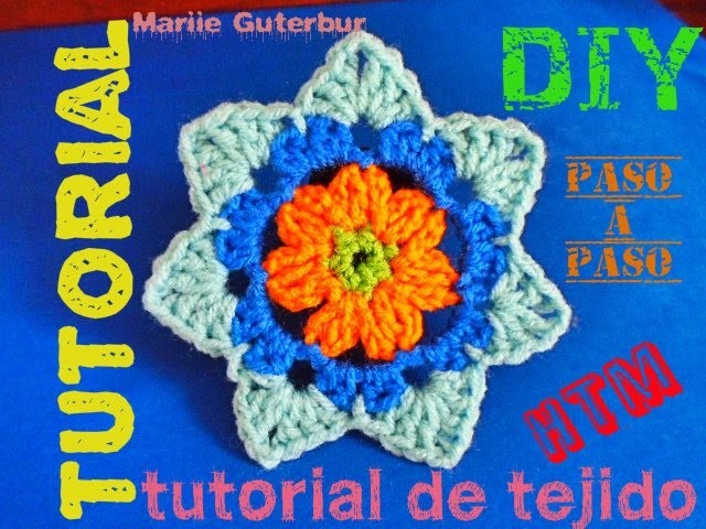 Aprende a tejer FLor Estrella!!! Starflower Crochet tutorial!!