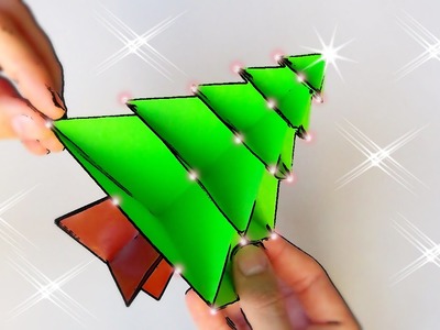 Cómo hacer un árbol de Navidad de papel - Origami Navideño