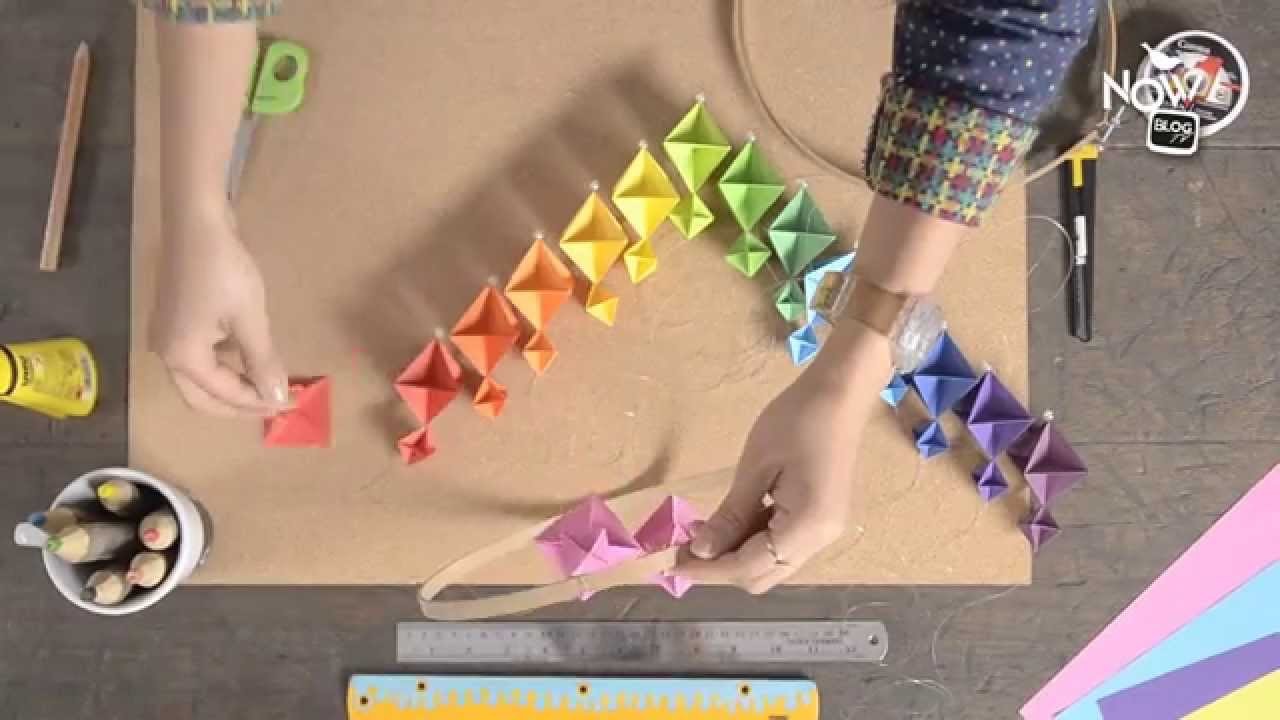 Cómo hacer un móvil de origami