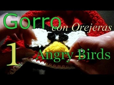 Cómo tejer gorro Angry Birds 1° parte (crochet earflap hat) -tejido para zurdos-