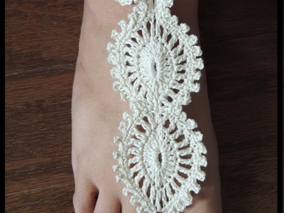 Crochet : Adorno para el pie (Barefoot) #  2