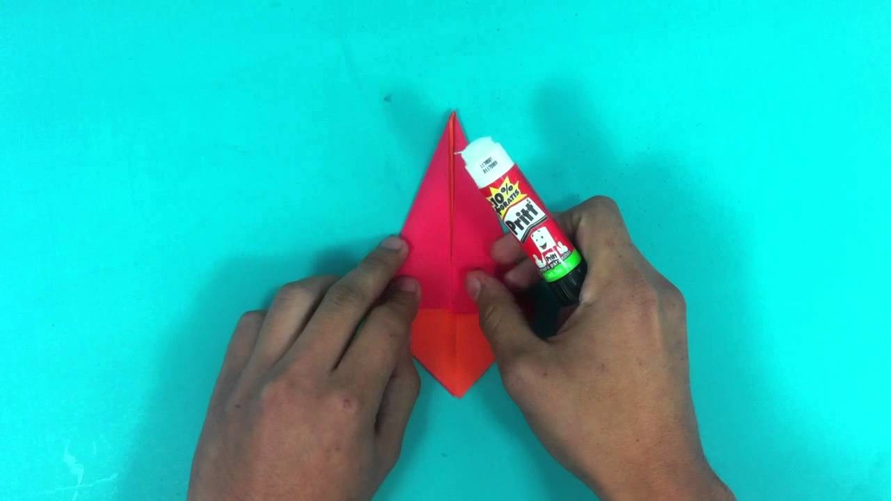 Hacer un Santa Claus de origami - Papá Noel de papel