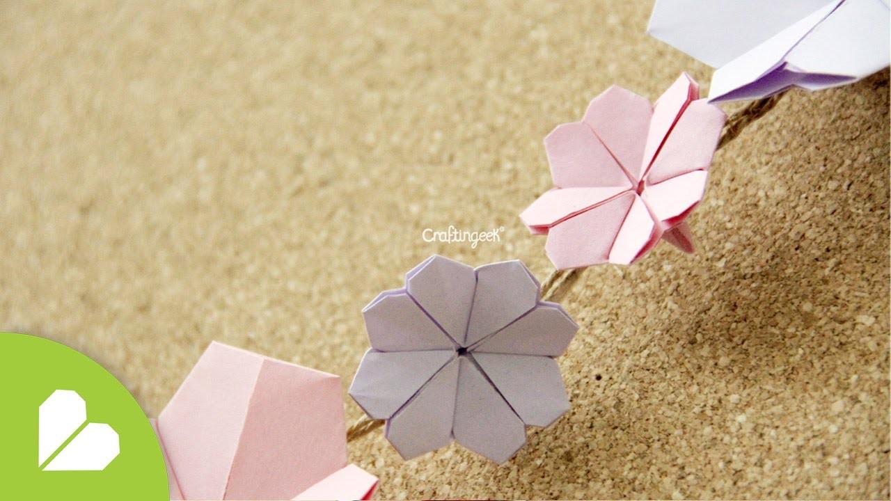 Origami: Flor de Cerezo. Cherry Blossom
