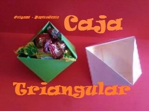 Origami - Papiroflexia. Caja en triángulo, muy fácil