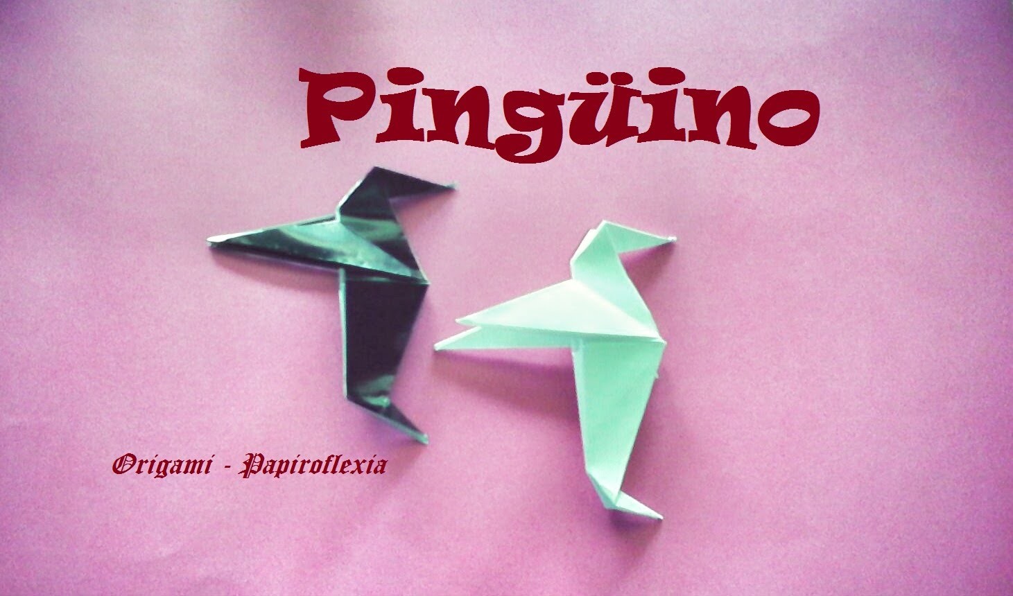 Origami - Papiroflexia. Pingüino simple y fácil
