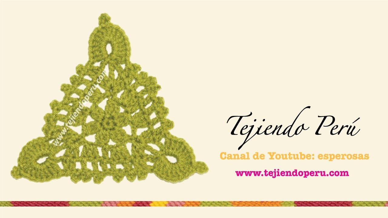 Pastillas triangulares tejidas a crochet: unión rectangular (bufanda!) o circular