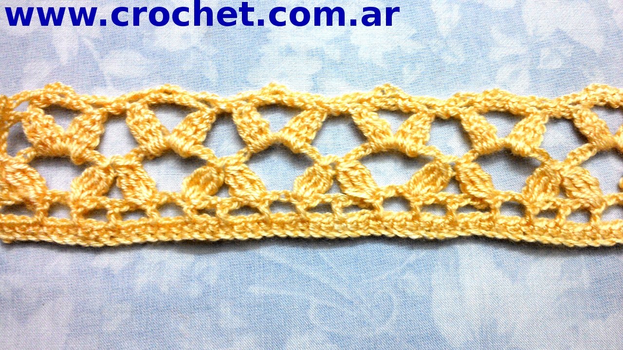 Puntilla N° 41 en tejido crochet tutorial paso a paso.