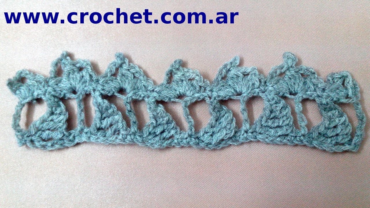 Puntilla Nº 5 en tejido crochet tutorial paso a paso.