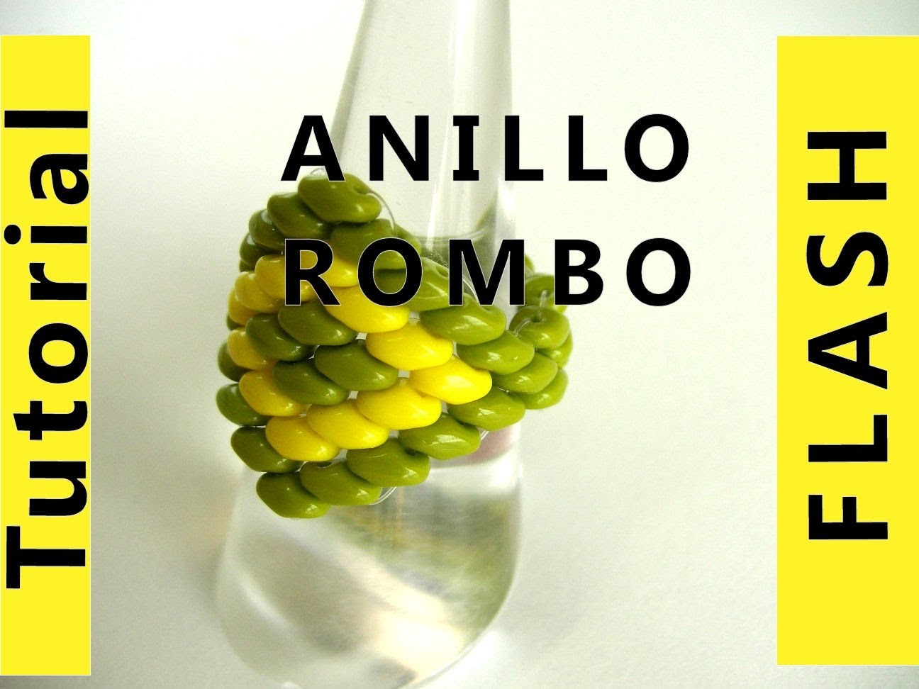 Abalorios DIY - Anillo Rombo con superduo