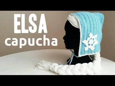 Capucha Inspirada en Elsa (FROZEN) a Crochet - TODAS LAS TALLAS
