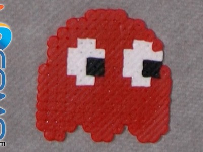 Cómo hacer el fantasma rojo del Pacman con hama beads